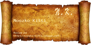 Noszko Kitti névjegykártya
